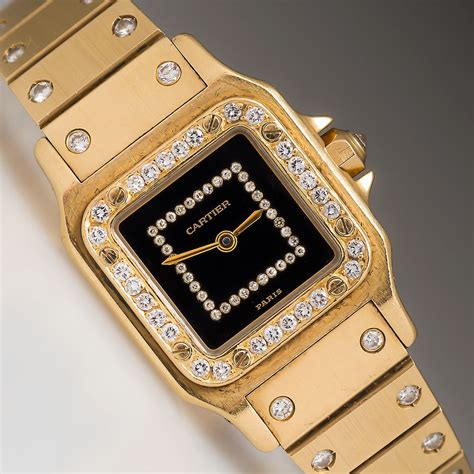 cartier watch women diamonds|cartier diamond encrusted watch.